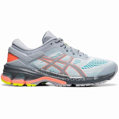 Asics Gel-Kayano 26 - Naisten Juoksukengät - Harmaat/Oranssi Koralli